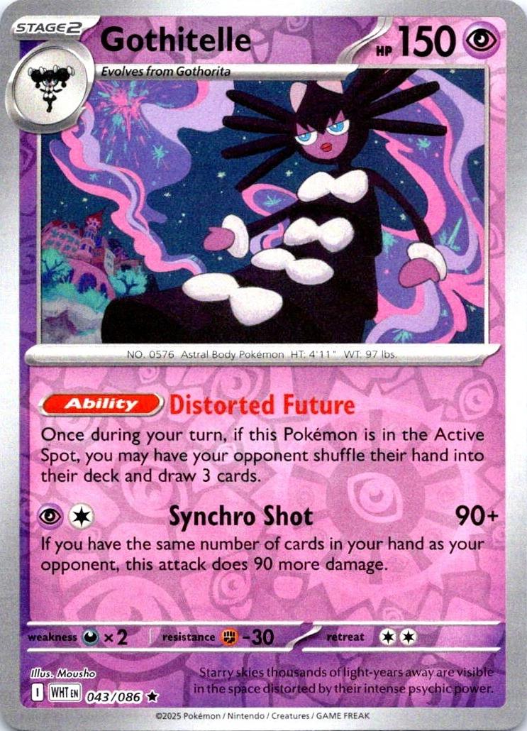 White Flare Gothitelle [Reverse] Pokémon card